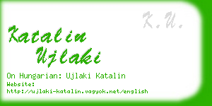 katalin ujlaki business card